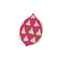doodle cartoon fruit flat color dragonfood
