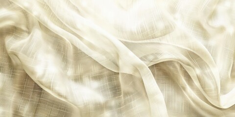 Abstract Light linen weave of cotton or linen satin fabric lies texture background. - obrazy, fototapety, plakaty