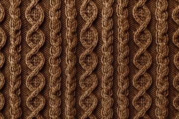 Warm Brown pattern sweater. Warm style. Generate Ai