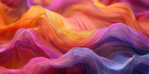 Fototapeta premium Abstract satin velvet weave of cotton or linen satin fabric lies texture background. 