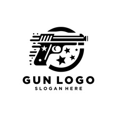 Gun logo design inspiration. Gun vector logo template