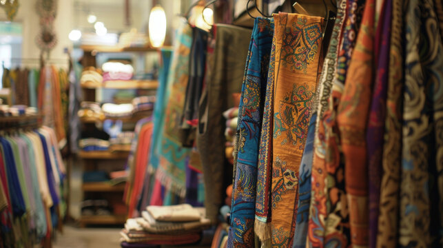 Along with fabrics the boutique also offers handcrafted accessories such as scarves bags and household items all made with the same attention to detail and skill as the fabrics.