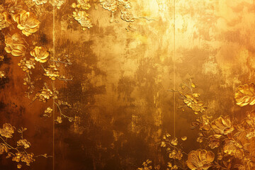 Gold asian art luxury banner, background pattern decoration for printing, flyers, poster