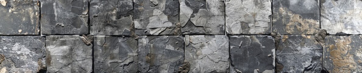 A detailed view of a wall constructed entirely of rocks, showcasing the texture and arrangement of the stones.