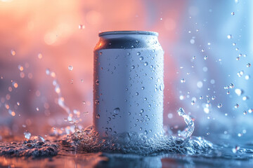 Blank drink can poster