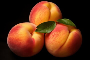 Soft Peach organic background. Summer nectarine. Generate Ai