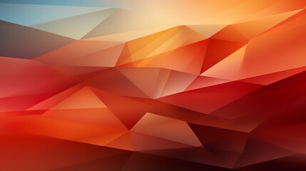This mesmerizing abstract art depicts red, orange and yellow geometric shapes on a blue background....
