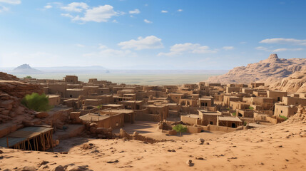 Abandoned desert town