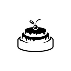 Cake logo design in white background