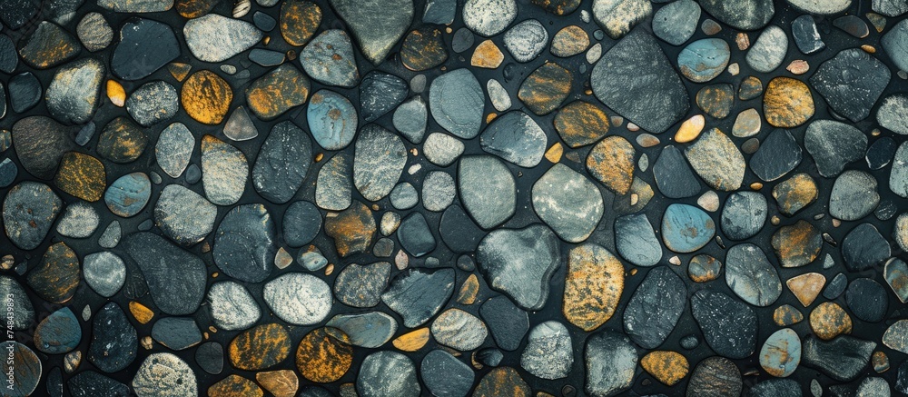 Poster this close up view showcases the intricate textures and patterns of a rugged rock wall, emphasizing 