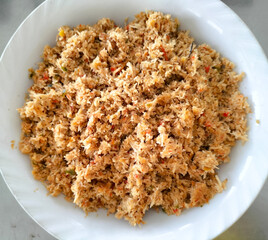 Grated coconut sauce. One of composition Gudangan. Javanese traditional menu. 
