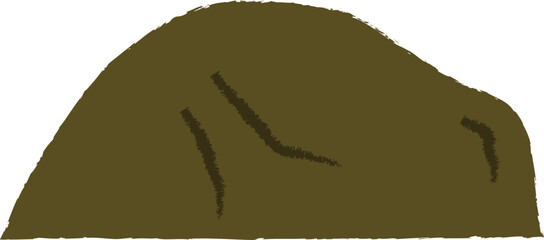 Hand Drawn Style Soil Mound