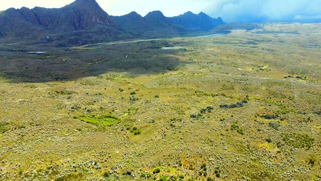 As the drone soars gracefully above the rugged terrain, you'll be treated to sweeping vistas of expansive moors, and crystal-clear lakes that shimmer like jewels in the sunlight. Pitch forward, gimbal