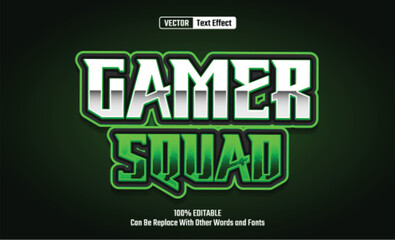 Gamer Squad Editable Vector Text Effect.