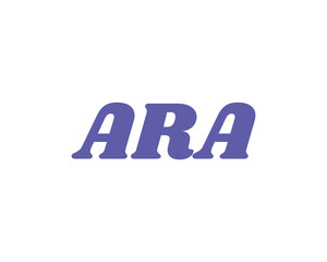 ARA logo design vector template
