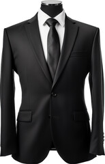 black suit mockup isolated on white or transparent background,transparency 