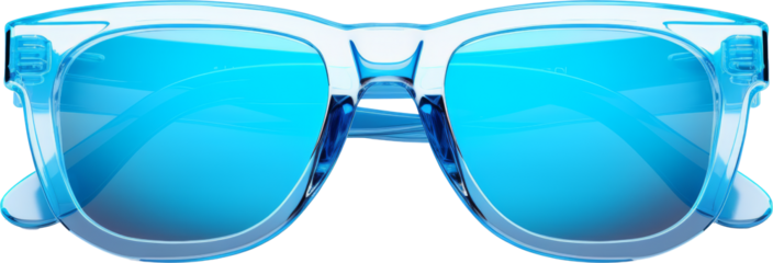 blue glasses isolated on white or transparent background,transparency