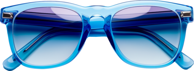 blue glasses isolated on white or transparent background,transparency