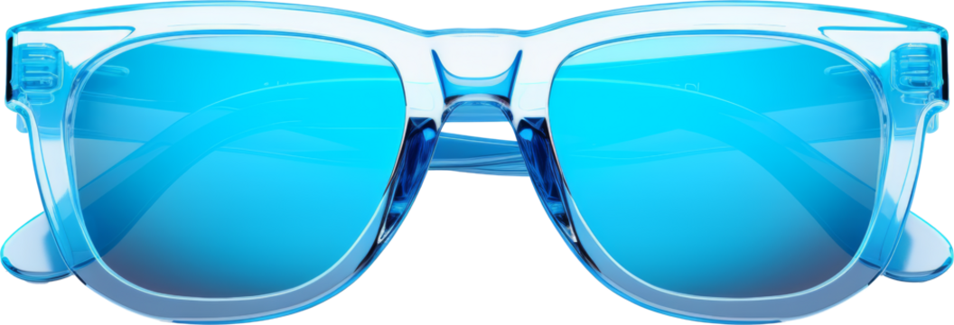 blue glasses isolated on white or transparent background,transparency