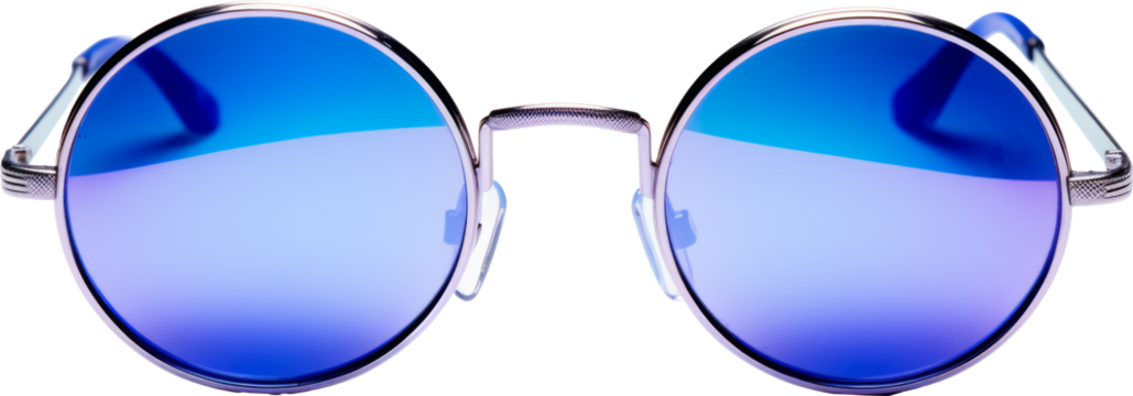 blue glasses isolated on white or transparent background,transparency