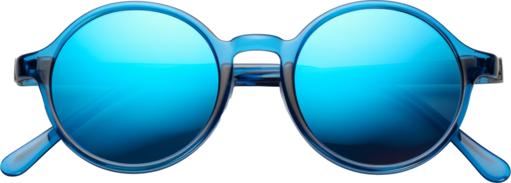blue glasses isolated on white or transparent background,transparency