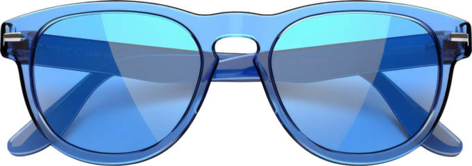 blue glasses isolated on white or transparent background,transparency 