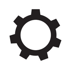 Gear vector logo icon template. Machine, progress, teamwork
