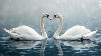Graceful Cream Swans on Serene Lakes