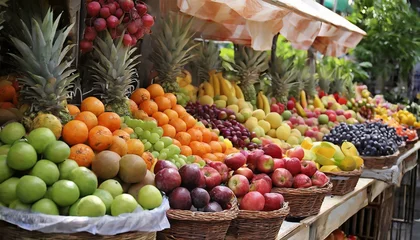 Rolgordijnen fruit and market in the turkey  © Hina