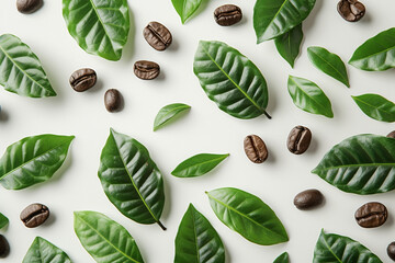 Photo of coffee beans background decoration