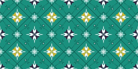 asian ikat seamless pattern traditional design illustration for background carpet clothing and home decoration 
