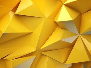 Obraz premium Yellow Abstract Triangles Background. Generative AI