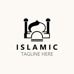 Islamic Mosque Logo design, template Islamic, Islamic Day Ramadan vector graphic creative illustration idea