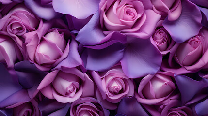 Close-up of scattered petals conveys romance and elegance
