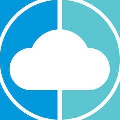 cloud technology icon vector logo cloud computing concept