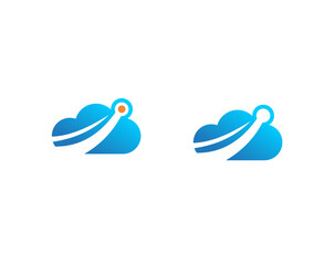  cloud technology rise vector logo