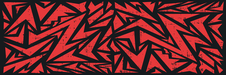 Geometric abstract pattern design in red and black color. Sports vector backgrounds. Suitable for backdrop, poster and cover template.