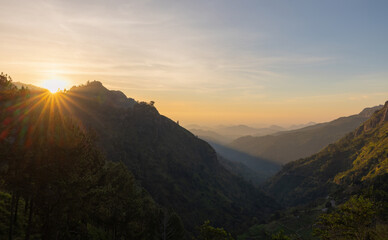 Sunrise views of Little Adam’s Peak in Ella, Badulla District of Uva Province, Sri Lanka