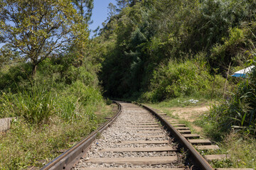 Railway line between Kandy and Ella, Badulla District of Uva Province, Sri Lanka