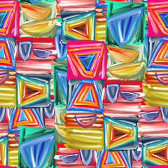 pattern with colorful arrows