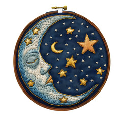 embroidery icon of moon