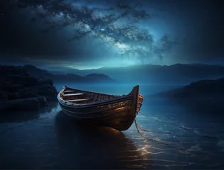 Zelfklevend Fotobehang boat on the sea © Jonathan