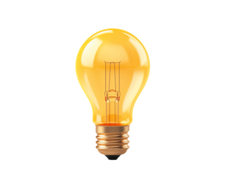 minimal of yellow light bulb 