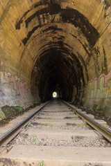 Tunnel on the railway line between Kandy and Ella after Nine Arch Bridge, Sri Lanka