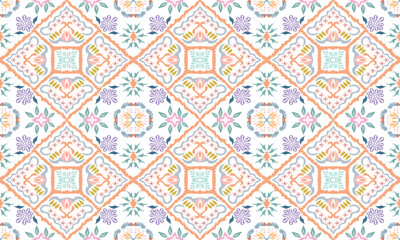 Hand drawn Talavera Azulejos pattern Portugal, Turkish ornaments, Moroccan mosaic, Spanish porcelain, ceramic tableware, folk prints, Spanish pottery, ethnic backgrounds, wallpaper.
