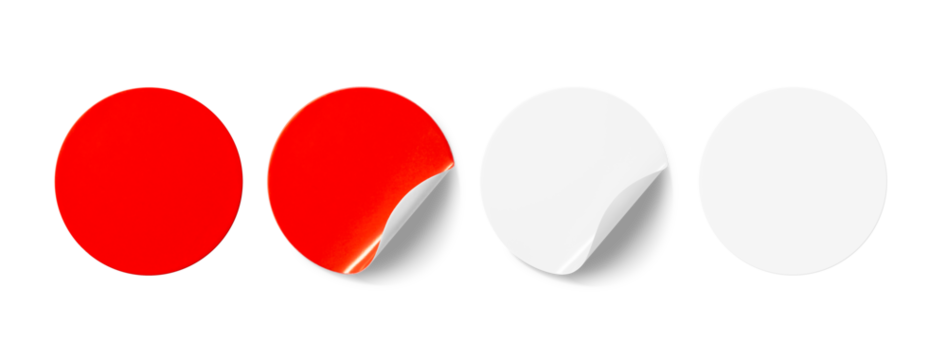 丸いステッカー、タックシール