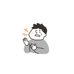 歯が痛む男性