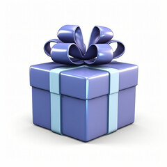 3d render icon of gift box cartoon isolated generated AI
