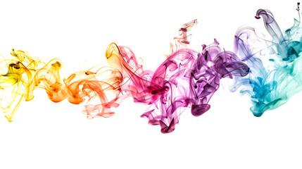Vibrant 3d Smoke Frame Illustration In A Spectrum Of Colors Background, Vector art marble watercolor marbled red bend poster blur curly motion paint beautiful ,Multi colored  jetstream ink in water
 - obrazy, fototapety, plakaty