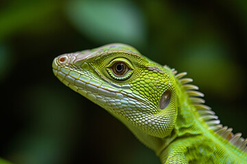 Obraz premium A green tree-dwelling lizard